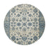 8' X 11' Ivory And Sky Blue Oriental Area Rug