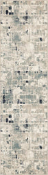 8' X 11' Blue and Beige Abstract Area Rug