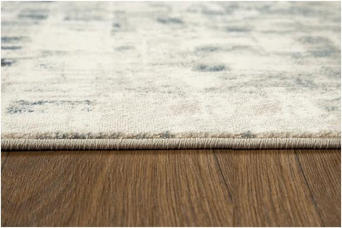 8' X 11' Blue and Beige Abstract Area Rug