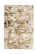 8' Natural And Brown Abstract Distressed Round Rug