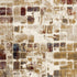 8' Natural And Brown Abstract Distressed Round Rug