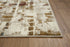 8' Natural And Brown Abstract Distressed Round Rug