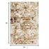 8' Natural And Brown Abstract Distressed Round Rug