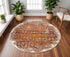 8' Rust And Ivory Oriental Runner Rug