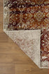 8' Rust And Ivory Oriental Runner Rug