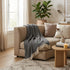 Soft Dark Gray Links Pattern Throw Blanket