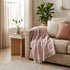 Soft Dusty Rose Links Pattern Throw Blanket