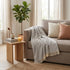 Soft Light Gray Links Pattern Throw Blanket