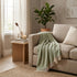 Soft Olive Green Links Pattern Throw Blanket