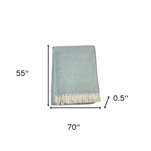 Soft Sky Blue Links Pattern Throw Blanket