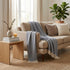 Soft Slate Gray Links Pattern Throw Blanket
