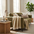 Soft Yellow Stone Links Pattern Throw Blanket