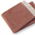 70" X 55" Terra Cotta Woven Cotton Plush Throw Blanket