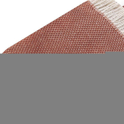 70" X 55" Terra Cotta Woven Cotton Plush Throw Blanket