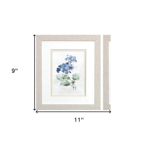 Set Of Two Farmhouse Perinwinkle White Framed Wall Art