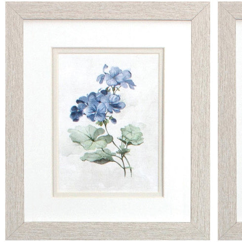Set Of Two Farmhouse Perinwinkle White Framed Wall Art