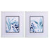 Set of Two Blue Flower Framed Art