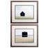 Set Of Two Lonely Landscape Wood Brown Framed Wall Art