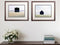 Set Of Two Lonely Landscape Wood Brown Framed Wall Art