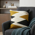 20" White and Black Cotton Throw Pillow
