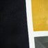 20" Black and Yellow Cotton Throw Pillow