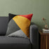 20" Mustard Yellow and Black Cotton Throw Pillow