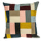 20" Mustard Yellow and Black Cotton Throw Pillow