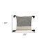 20" x 20" Beige Stripe Pattern Square Accent Throw Pillow with Tassel