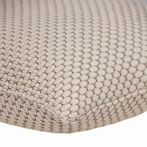 20" x 20" Beige and Pink Woven Square Accent Throw Pillow