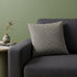 20" x 20" Black and Beige Woven Square Accent Throw Pillow
