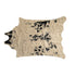 5' X 8' Off White Black and Gold Faux Cowhide Washable Area Rug