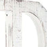 16" Distressed White Wash Wooden Initial Letter D Sculpture