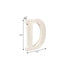 16" Distressed White Wash Wooden Initial Letter D Sculpture