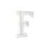 16" Distressed White Wash Wooden Initial Letter F Sculpture