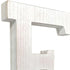 16" Distressed White Wash Wooden Initial Letter F Sculpture