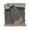 52" X 67" Beige and Black Woven Wool Throw Blanket