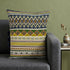 20" Green and Yellow Cotton Throw Pillow With Tassels