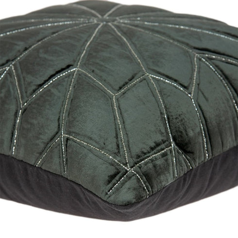 20" Gray Cotton Blend Throw Pillow