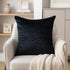 22" Black Cotton Blend Throw Pillow