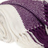 Purple Woven Cotton Throw Blanket