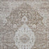 5' X 8' Beige Oriental Power Loom Distressed Stain Resistant Area Rug