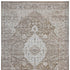 5' X 8' Beige Oriental Power Loom Distressed Stain Resistant Area Rug