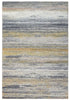 5' X 8' Gold Abstract Stain Resistant Area Rug