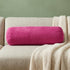8" X 20" Fuchsia Microsuede Bolster Throw Pillow