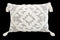 13" X 18" Gray and White Throw Pillow with Tassels