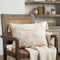 13" X 18" Peach and White Throw Pillow with Tassels