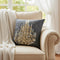 18" Gray and White Throw Pillow