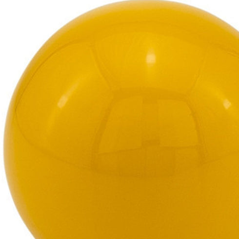 3" Yellow Aluminum Decorative Orb Tabletop Sculpture