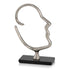 12" Black and Silver Marble and Aluminum Tabletop Sculpture