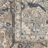 8' Ivory And Grey Round Oriental Power Loom Non Skid Area Rug